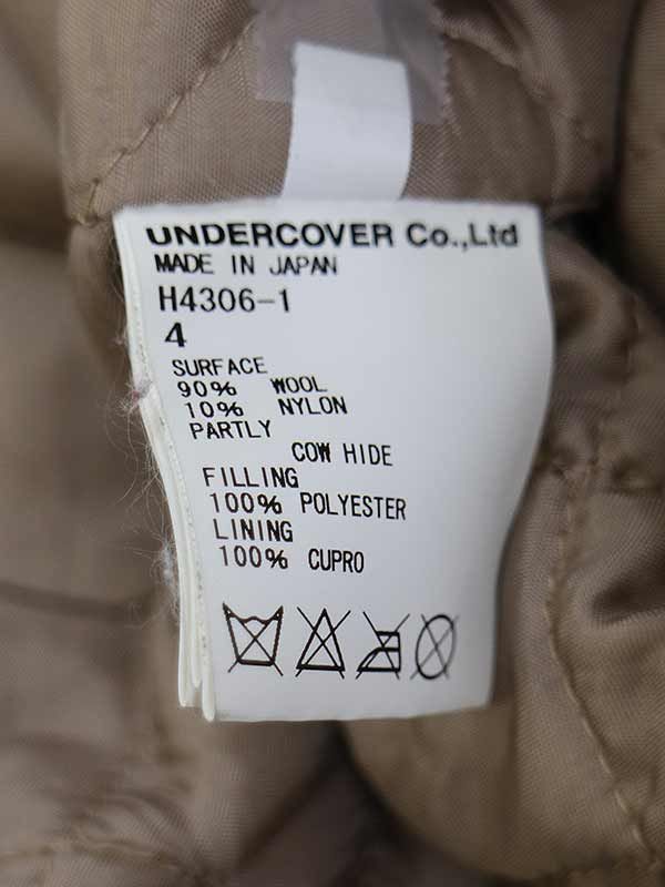 UNDERCOVERISM アンダーカバイズム 11AW レザー切替ウールPコート ベージュ 4