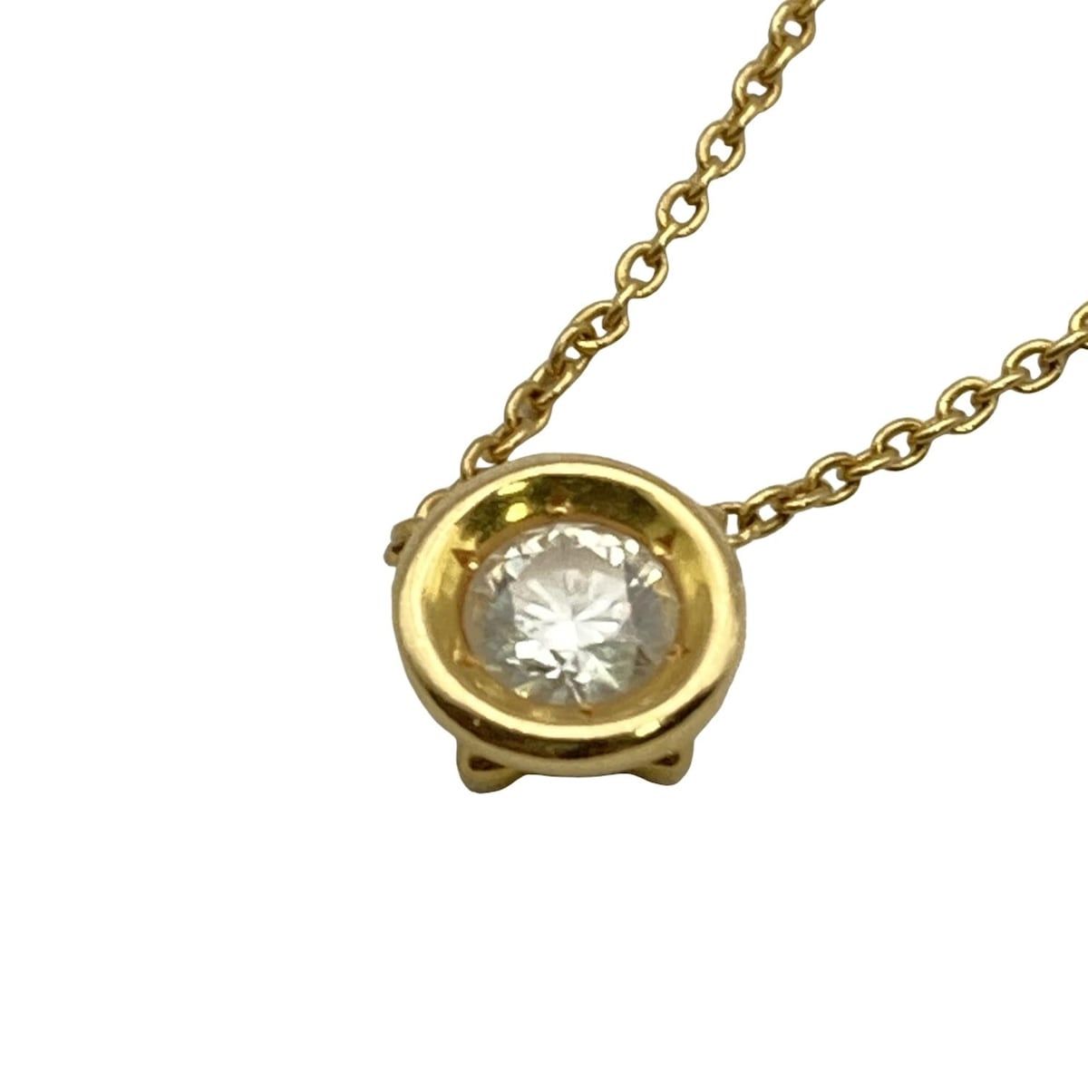 4°C ヨンドシー　美品　k18 18金　ダイヤネックレス　ライン　華奢 4°C ヨンドシー 極美品 k18 18金 ダイヤネックレス ライン 華奢
