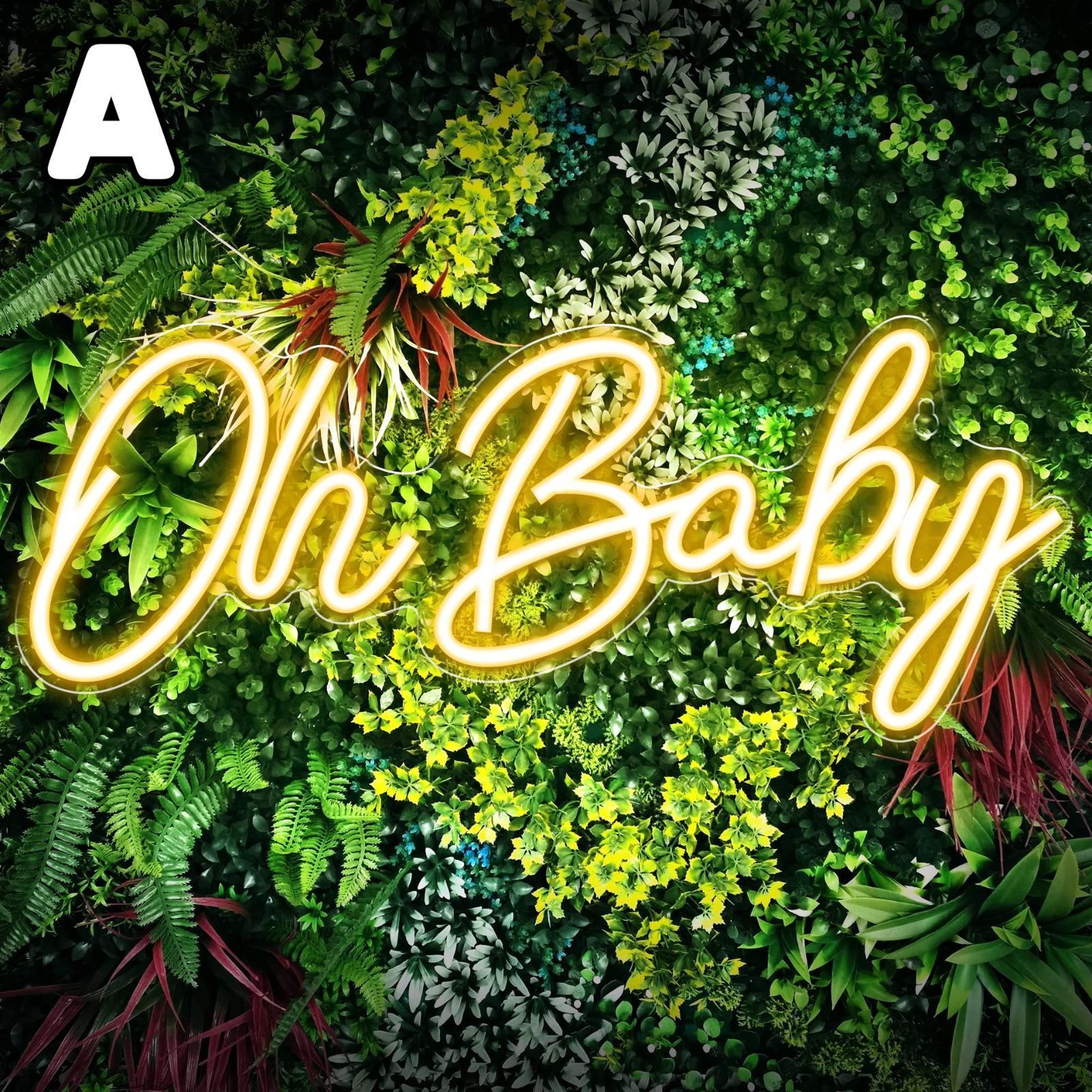 ネオンライト oh baby アクリル LED ネオンサイン 装飾 インテリア 寝室 ベットルーム リビング おしゃれ かわいい きれい キラキラ 英語