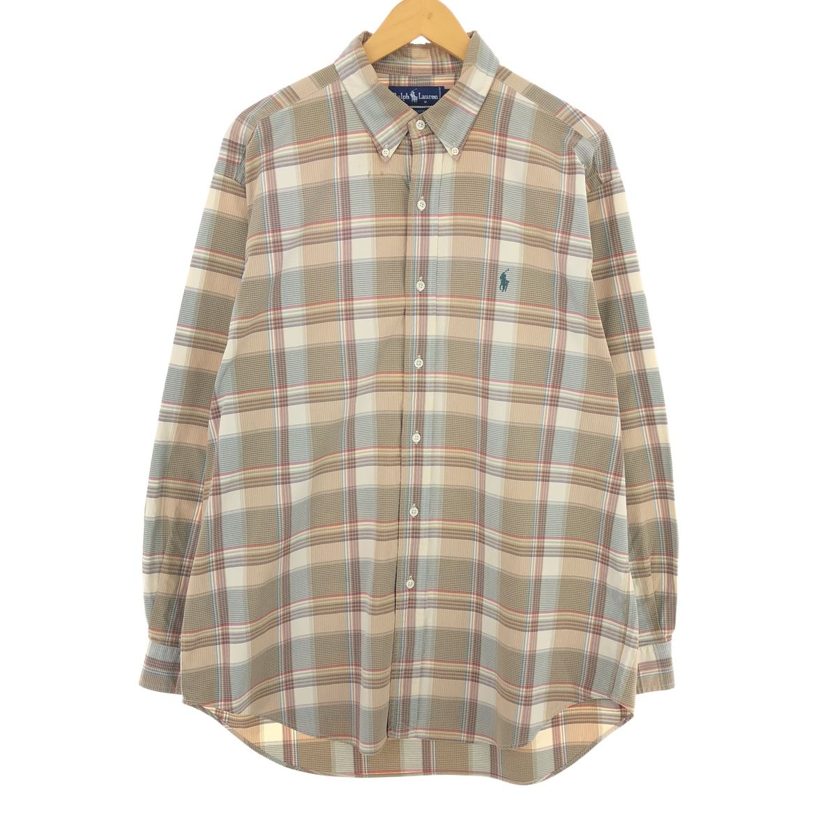 古着 ラルフローレン Ralph Lauren 長袖 ボタンダウンチェックシャツ メンズL相当/eaa476011
