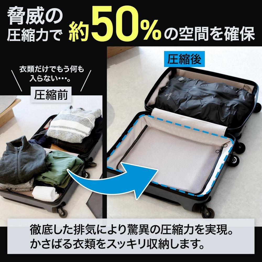 四つのスプリング圧縮旅行バッグ旅行圧縮バッグ便利な商品旅行圧縮バッグ