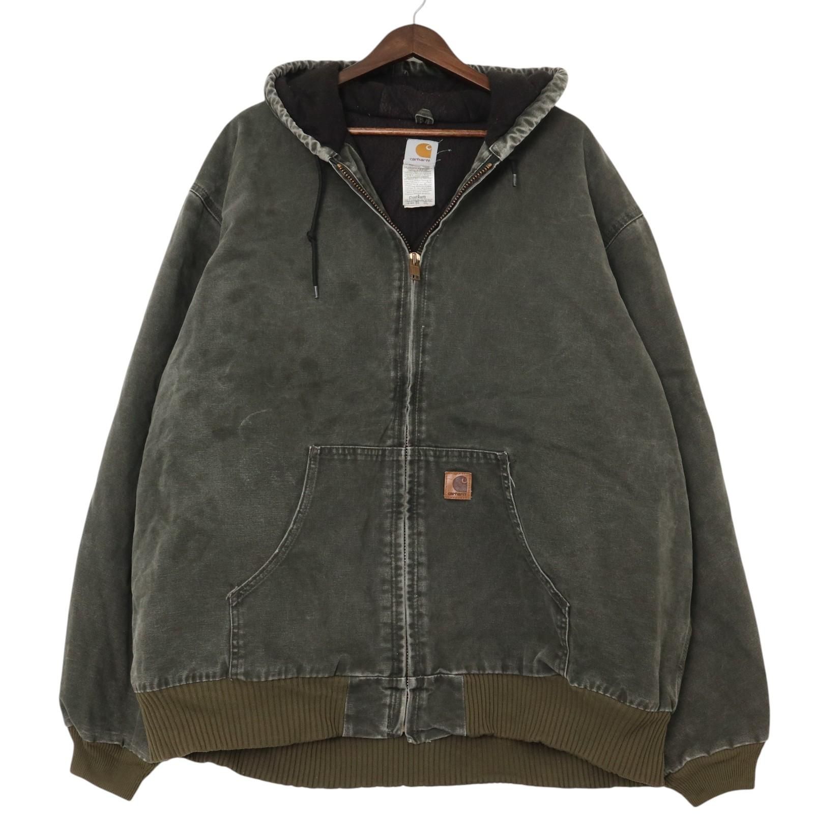 Carhartt カーハート アクティブジャケット ワークジャケット 大きいサイズ オリーブ (メンズ 3XL)  古着 A3229
