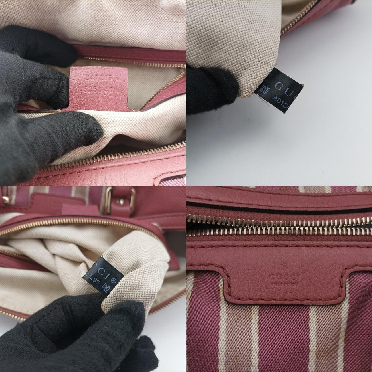 グッチGucciシェリーラインピンク×マルチレザー247205A013423293