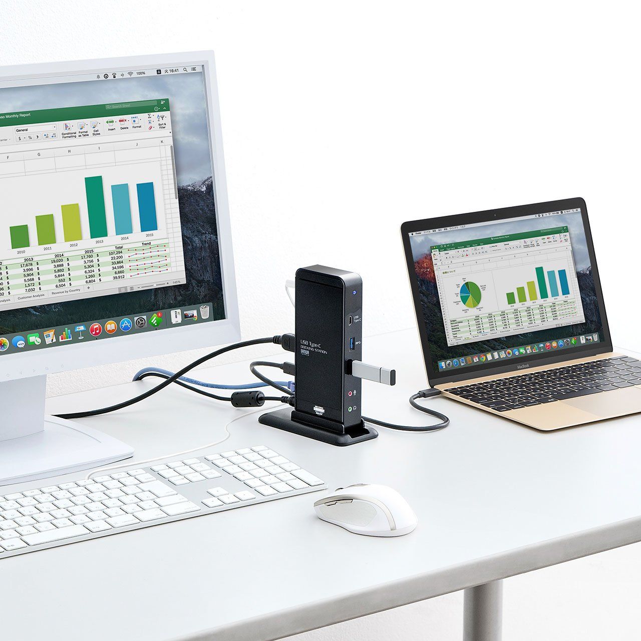 サンワサプライ USB Type-C ドッキングステーション USB-CVDK2