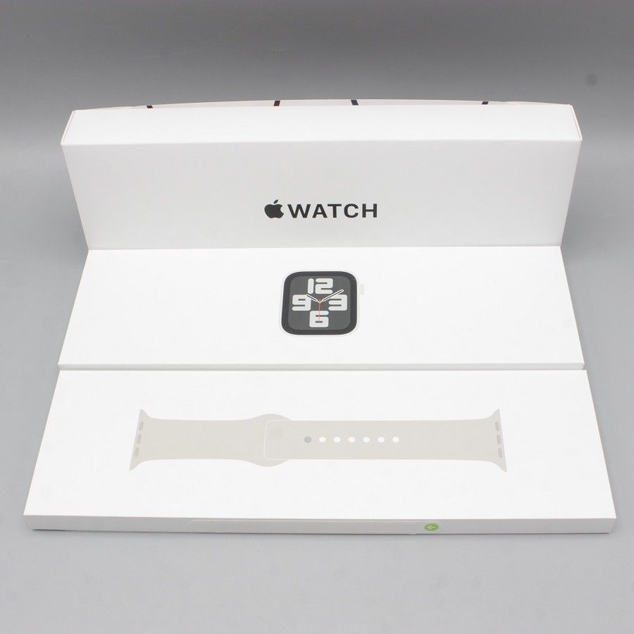 新品未開封】Apple Watch SE 第2世代 44mm GPS MRW03J/A+MT3K3FE/A  シルバーアルミニウム/スターライトスポーツバンド M/L アップルウォッチ 本体 - メルカリ