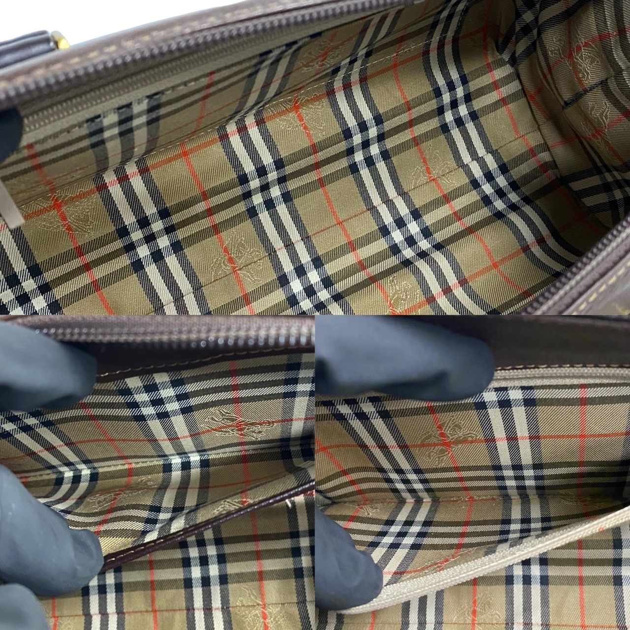Burberry バーバリー ミニボストンバッグ ブラック ドラム型