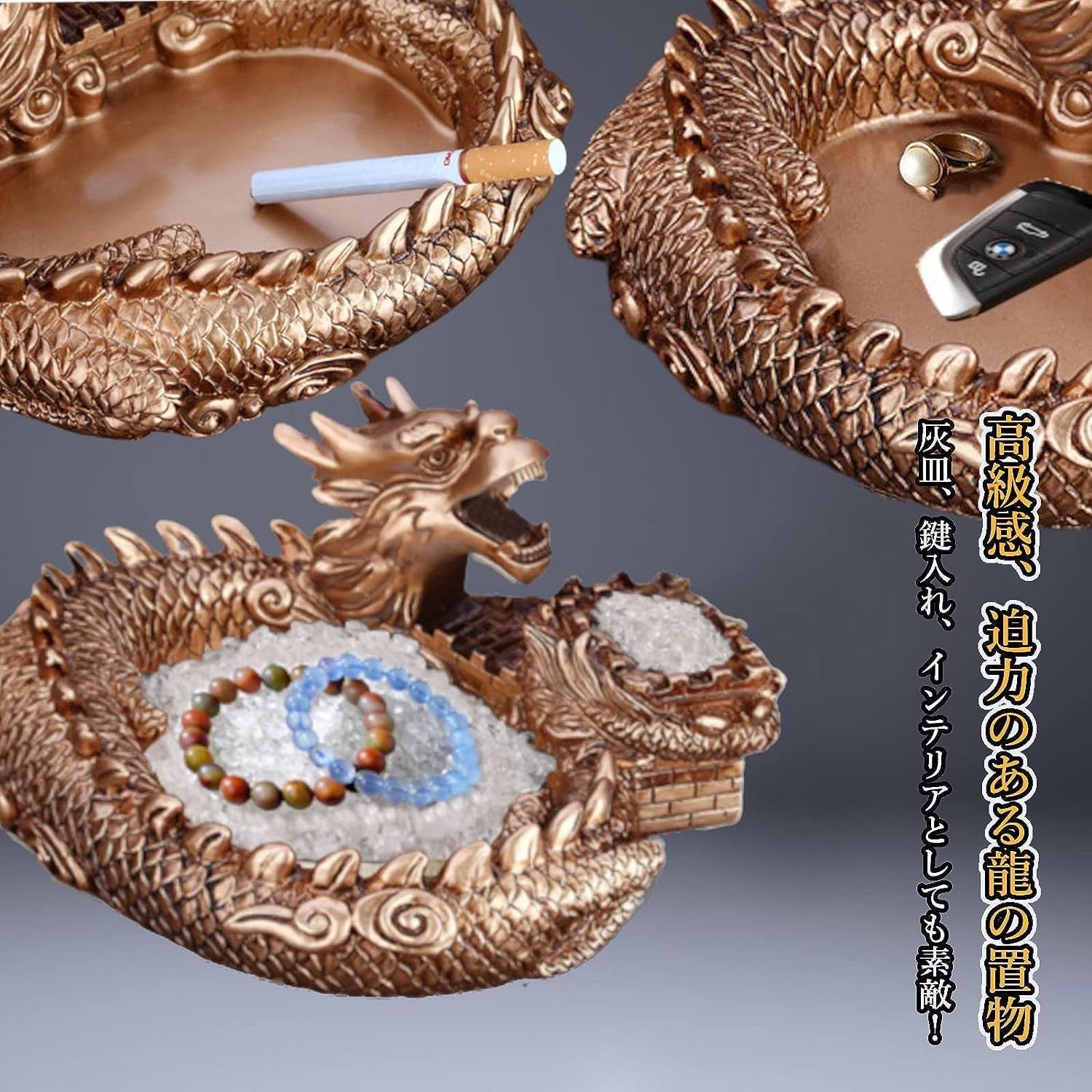 SALE☆【風水・開運】☆大人気商品☆双龍 特大 パワーストーン入れ