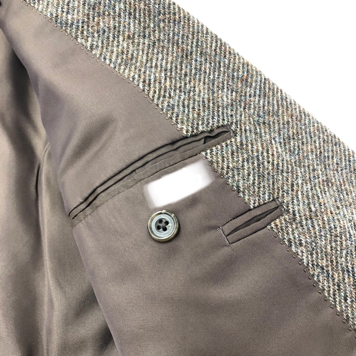 Burberry's バーバリーズ 2Bツイード ジャケット ブラウン