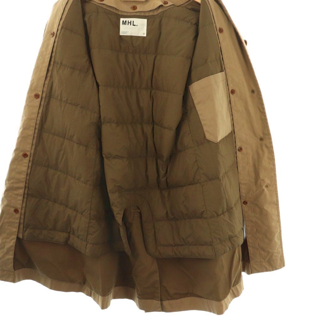 マーガレットハウエル MHL. COTTON NYLON CANVAS ダウンライナー付きコート ロング 2 ベージュ |HK OS SIROKUMA-CORPORATION_COM