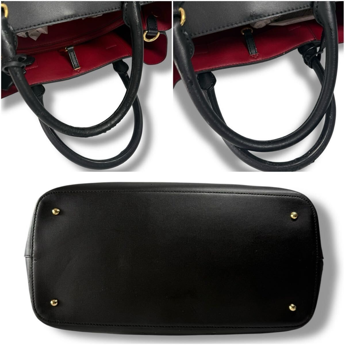 鑑定済】Lauren Ralph Lauren ローレン ラルフローレン レザー