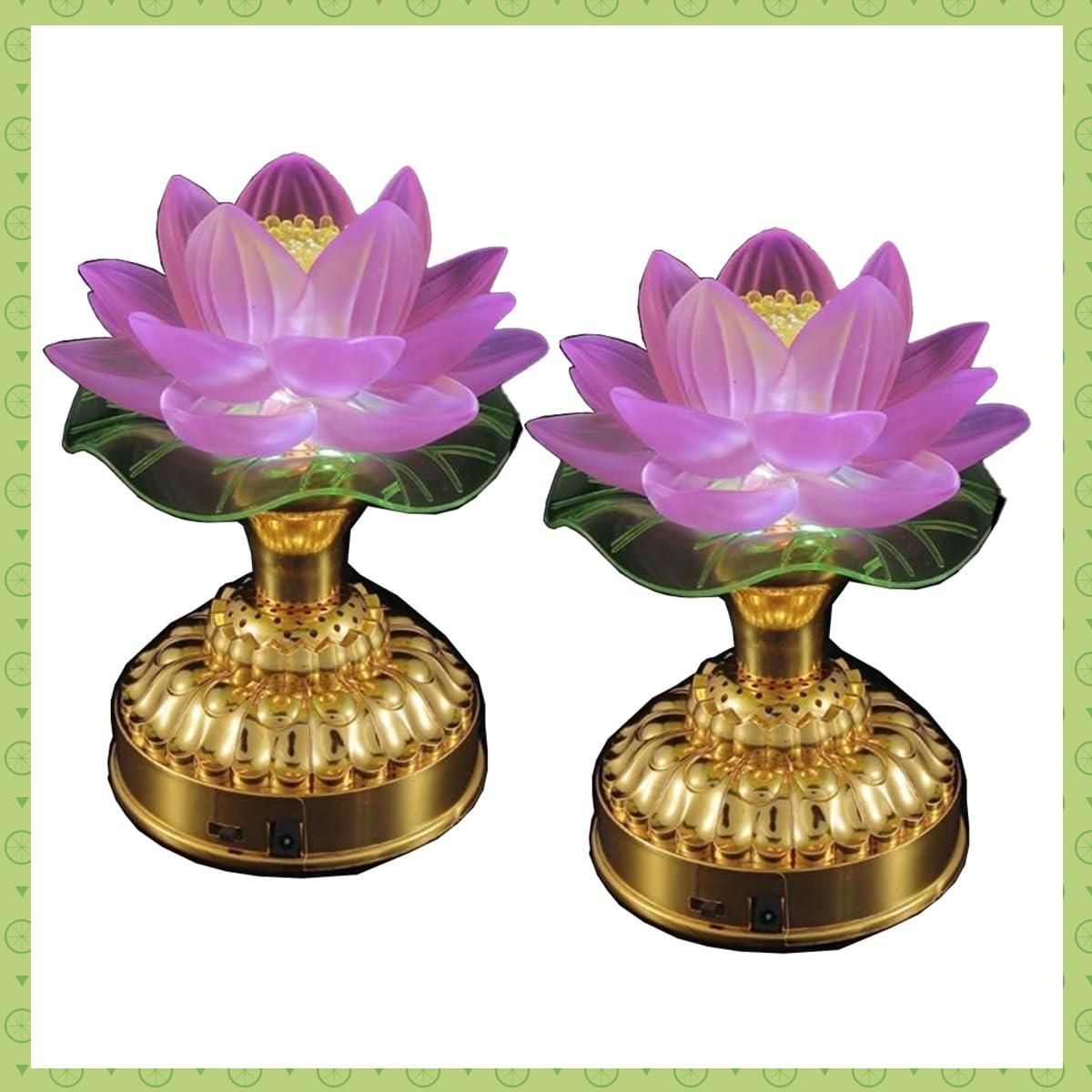 【人気商品】仏壇 仏前 仏具 お盆 インテリア照明 法事 はすはな 電対応 法要 USB・電池 2個セット お彼岸 蓮華 7色変化 ロータス 葬式 仏花 光る蓮の花 命日 造花 蓮花 霊前灯 蓮華灯 蓮の花
