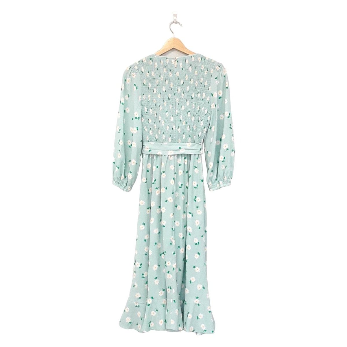 Kate spade ケイトスペード ワンピース サイズ0 XS レディース - ライトブルー×白×マルチ 七分袖 ロング 花柄