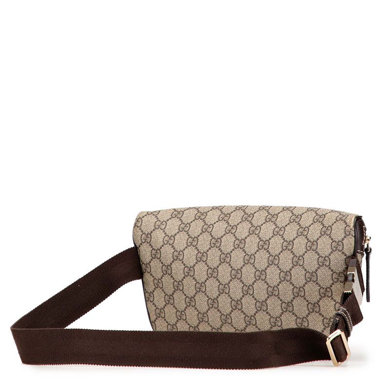 グッチ GGスプリーム ウエストバッグ ボディバッグ 233269 ベージュ ブラウン PVC レザー レディース GUCCI 222-33683