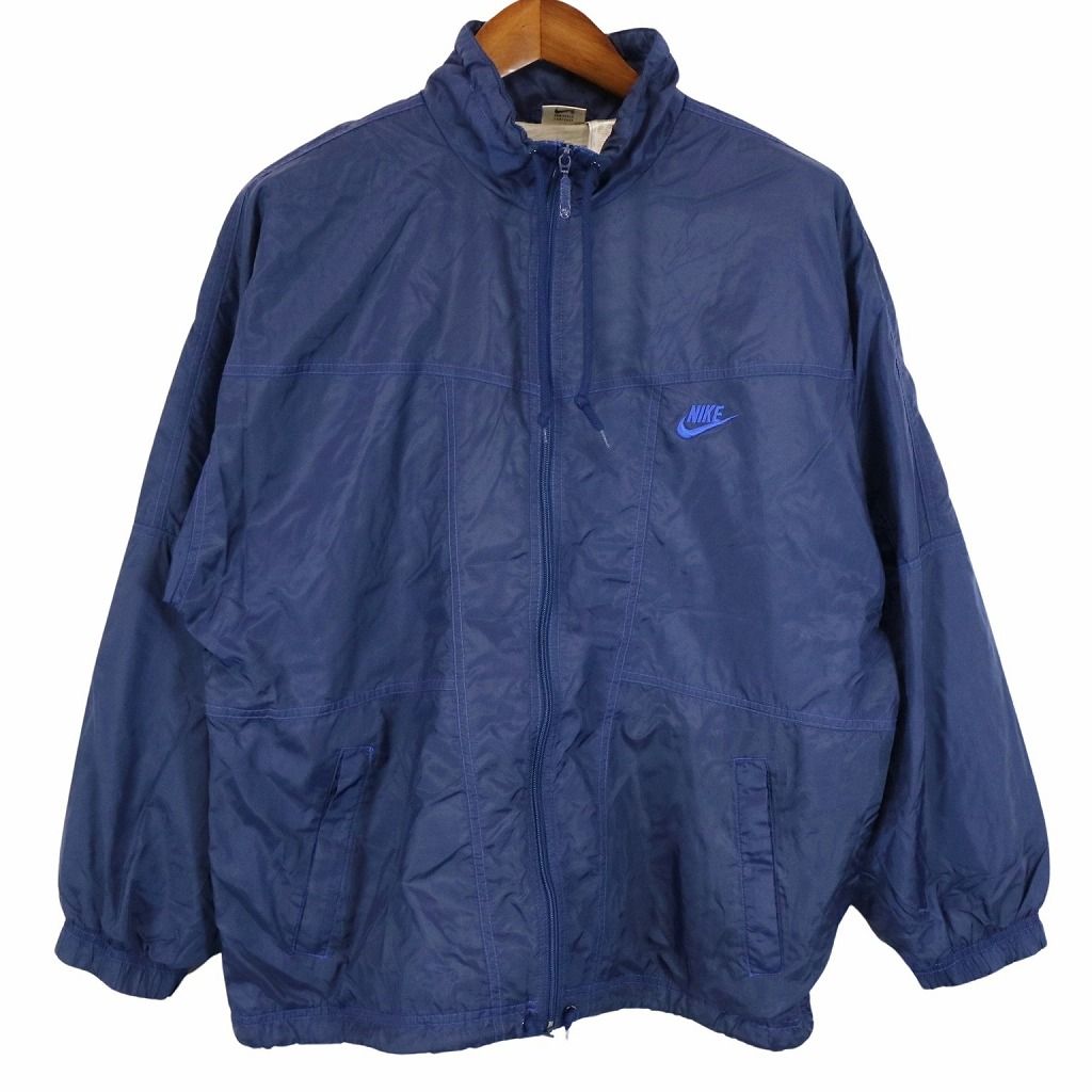 NIKE】90s ナイロンジャケット Men's Large ネイビー 90'sNike