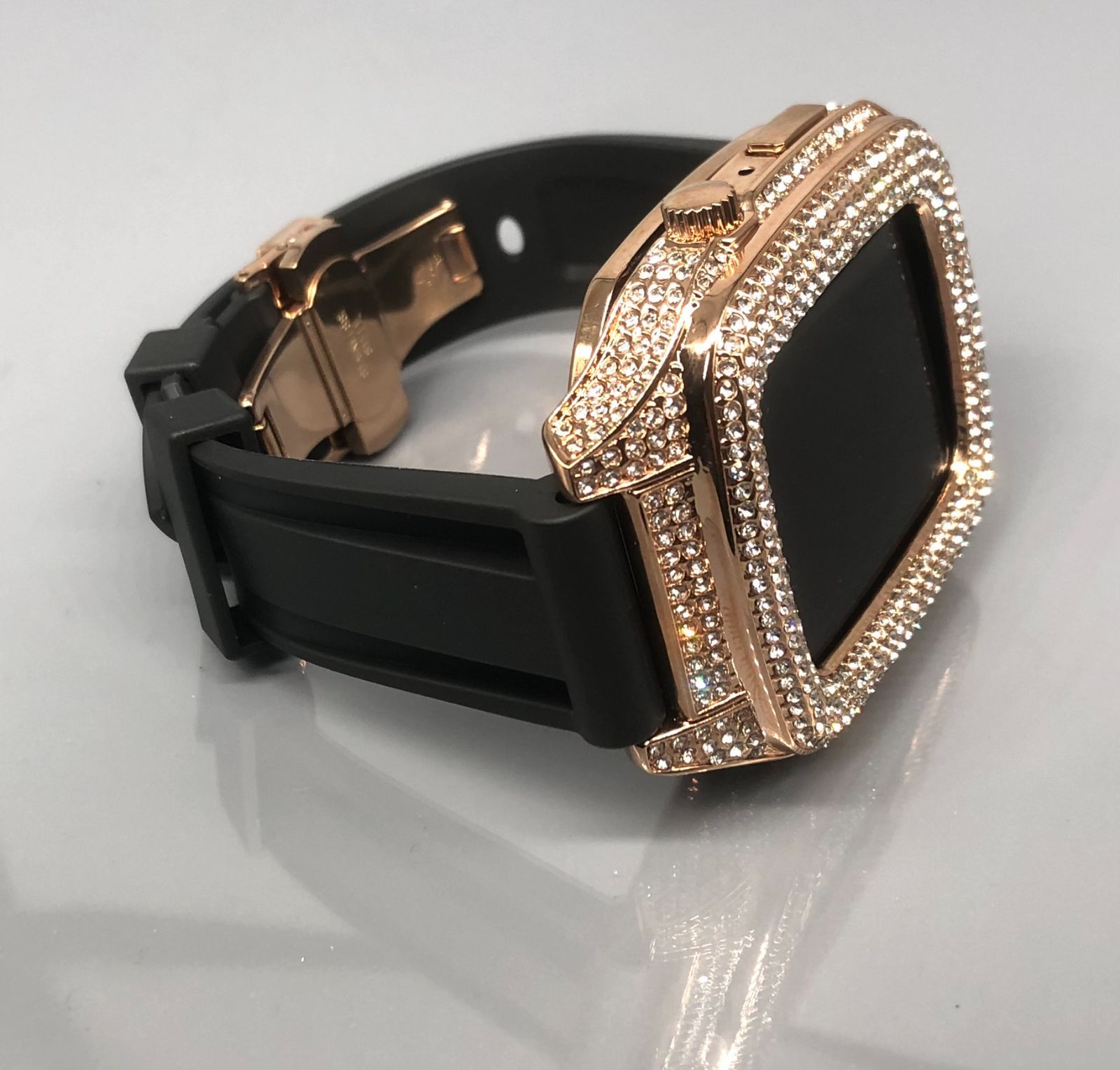 メタリックrbb☆アップルウォッチバンド ラバーベルト Apple Watch くす