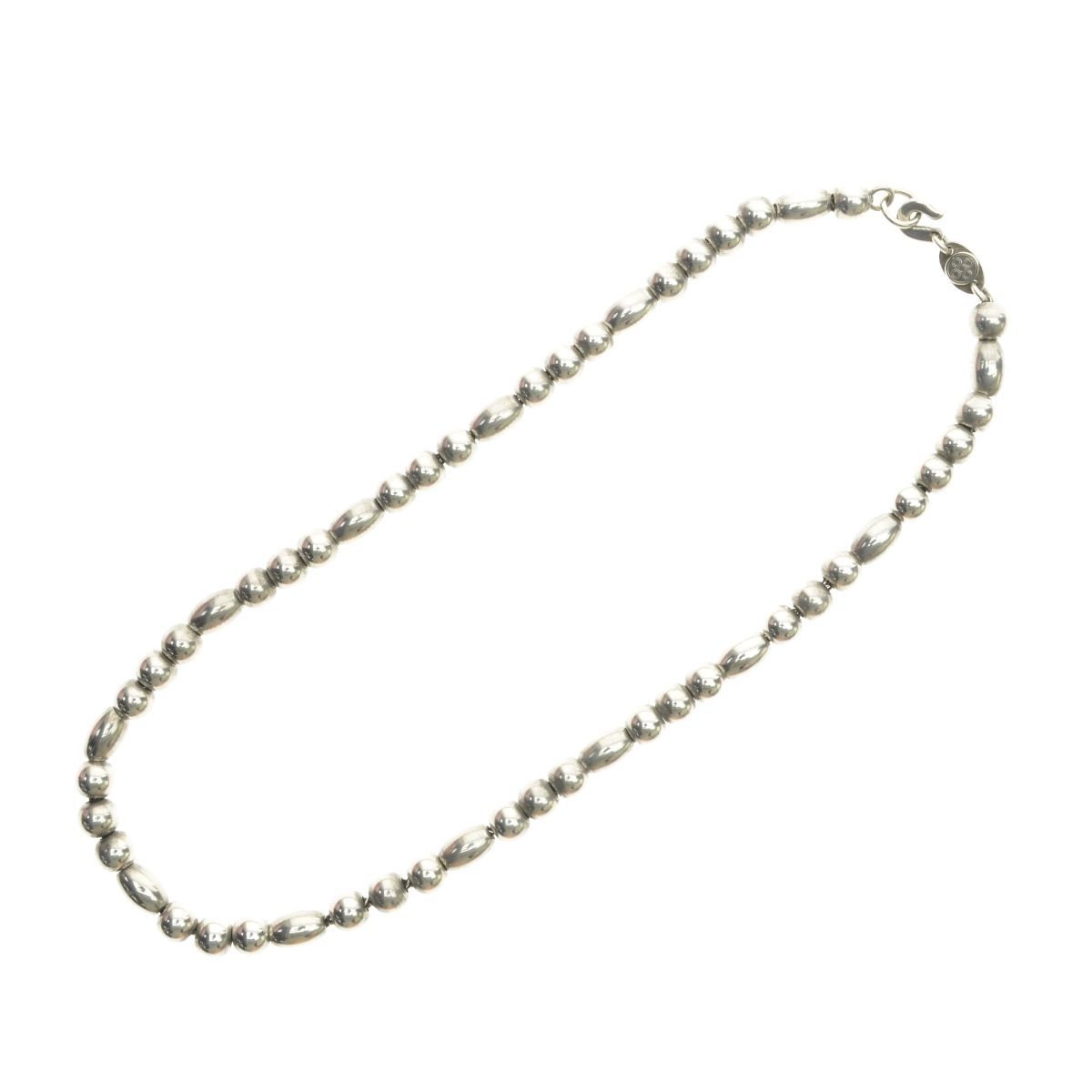 CHOLOS】BEADS NECKLACE シルバービーズネックレス - メルカリ