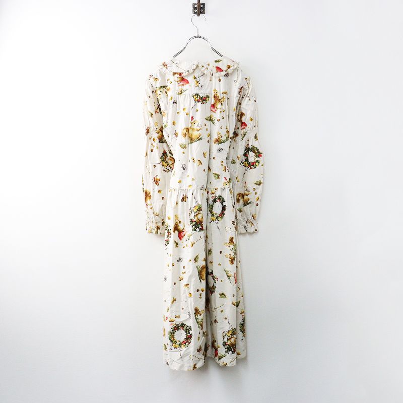 定価7.1万 2025AW ピンクハウス PINK HOUSE ウィンターフォレストトリートプリントミディワンピース |アイボリー 2400014646207