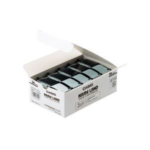 カシオ CASIO ネームランド NAME LAND スタンダードテープ 24mm×8m 透明|黒文字 XR-24X-5P-E 1パック 5個
