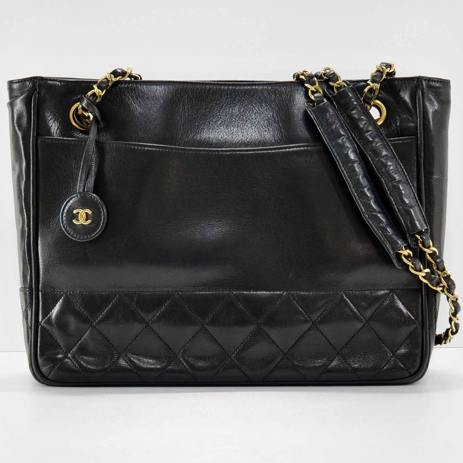 シャネル CHANEL マトラッセ ラムスキン トートバッグ チェーン 