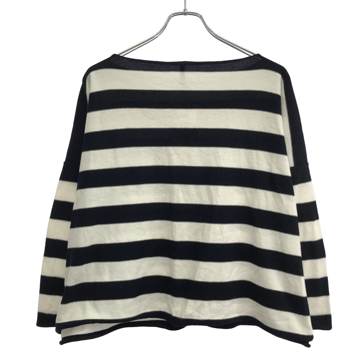 DANIELA GREGIS ダニエラ グレジス 16 SS ボートネックボーダーニットセーター ブラック×ホワイト