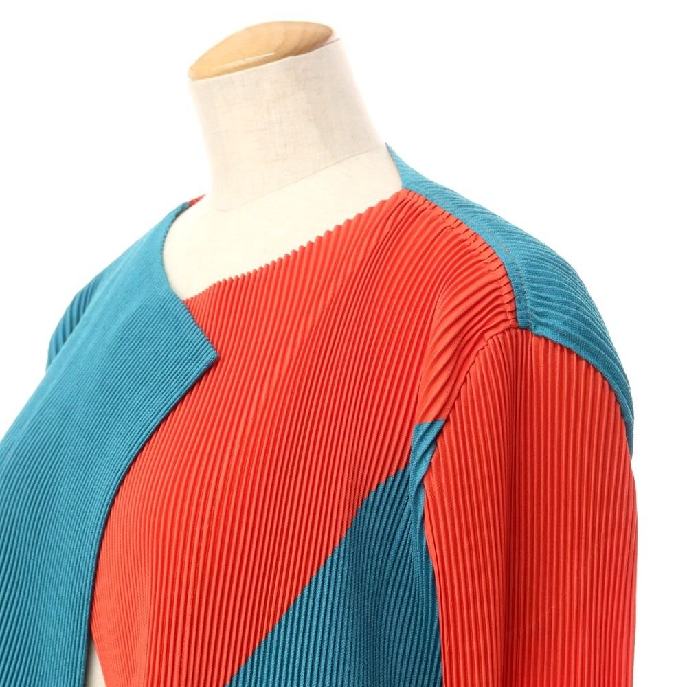 中古】イッセイミヤケ ISSEY MIYAKE 2023年春夏 プリーツ ノーカラー  