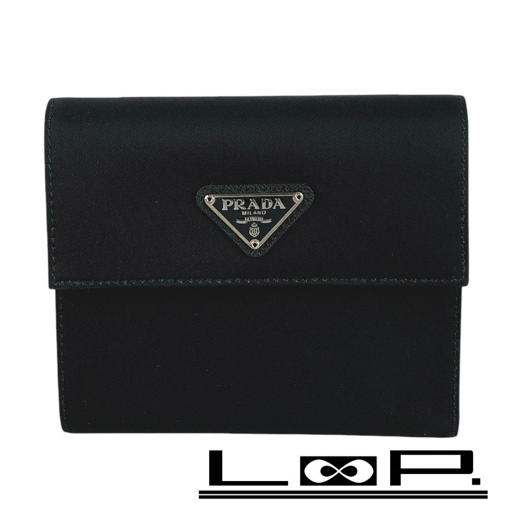 ■未使用■　プラダ コンパクト 三つ折り 財布 ウォレット テスート ナイロン ブラック M170 【326455】8 □未使用□ プラダ コンパクト 三つ折り 財布 ウォレット テスート