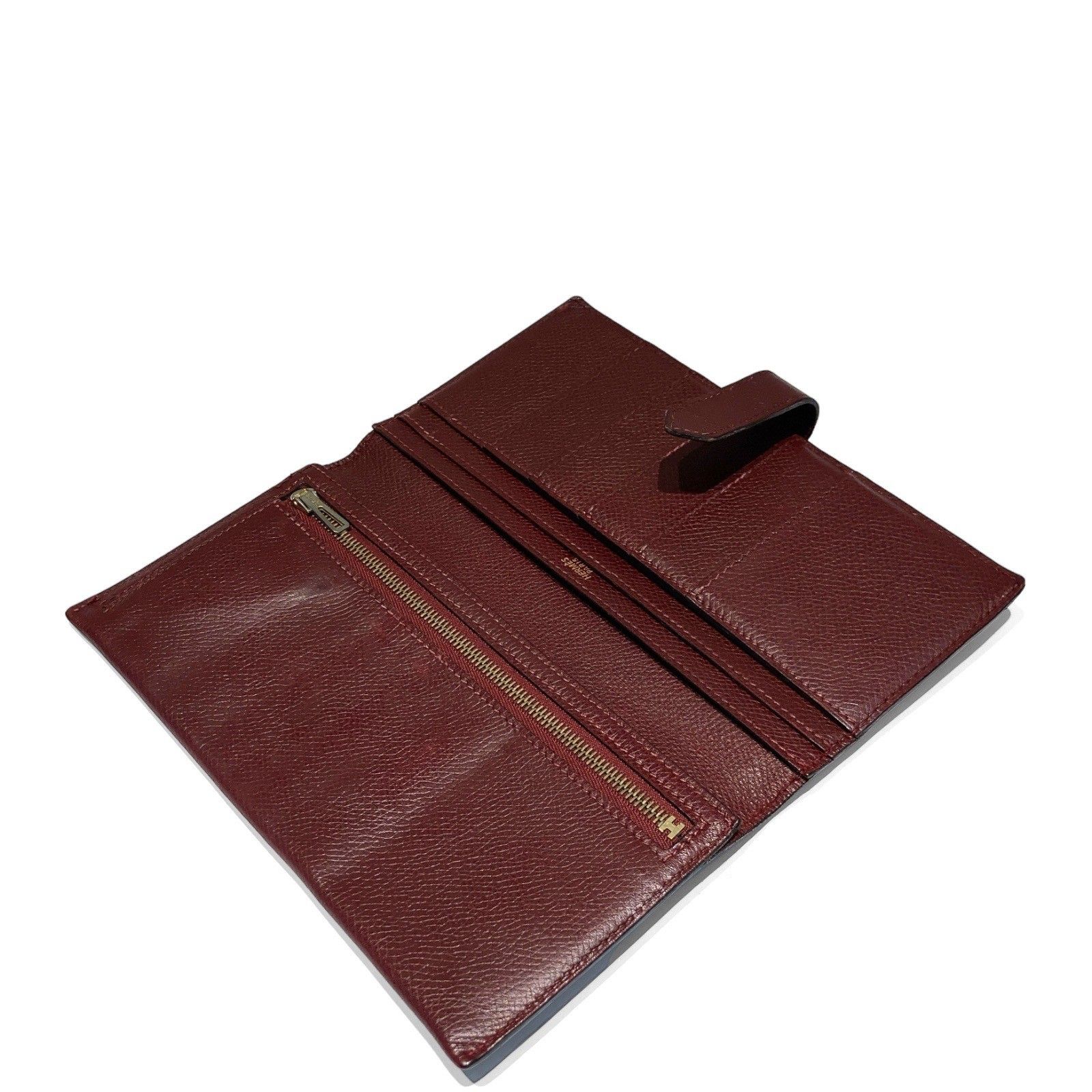 HERMES (エルメス) ベアンクラシック シェーブル ウォレット 長財布 二