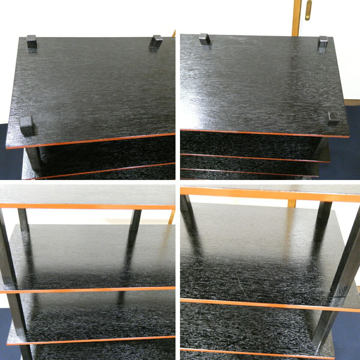 【引き出し付】懐石道具 木製組立式 五段配膳棚 水屋棚 紙箱入り 引き出し付】懐石道具 木製組立式 五段配膳棚 水屋棚 水谷棚