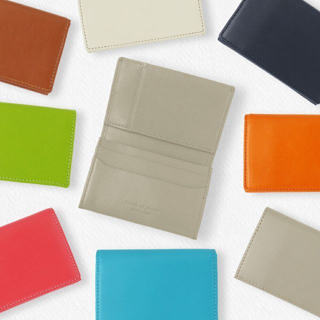 まとめ スリップオン 名刺入れ ノワール名刺入れ 本革製 GGE NSL 2403-GGE ×