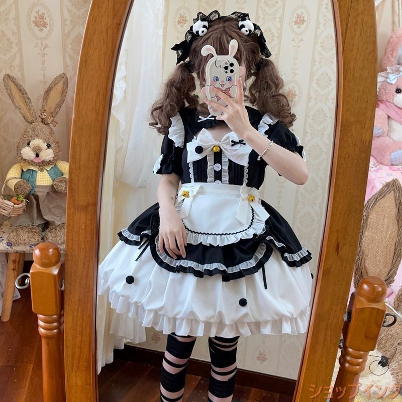 短袖花苞風ワンピース コスプレ