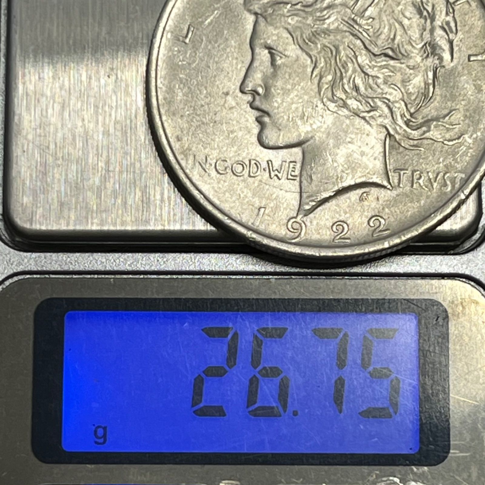 銀貨】1922年 アメリカ ピースダラー 1ドル銀貨 281 一 円 銀貨