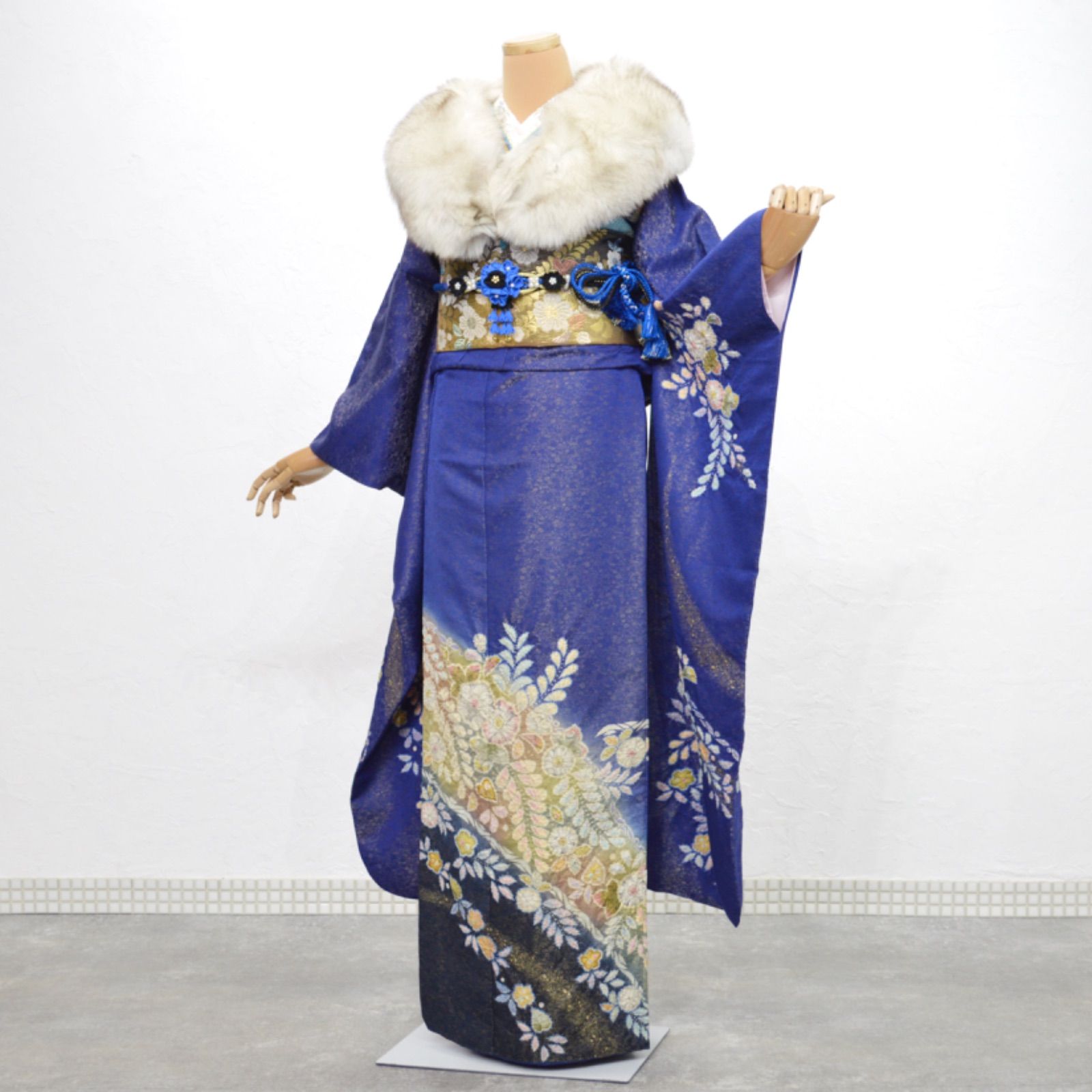 新品》振袖用 ブルーフォックス 高級 ファーショール SAGA FURS 成人式 