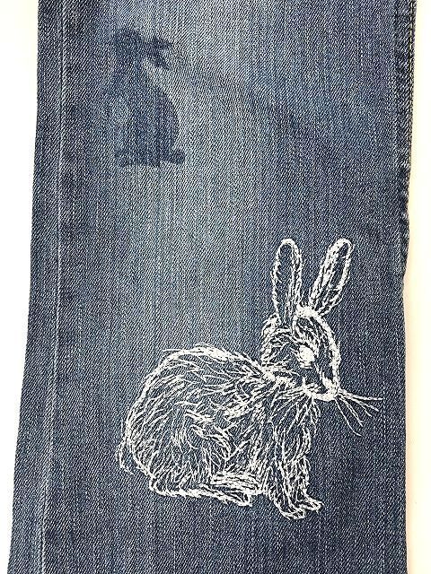新品タグ付き　ムチャチャ　サイズ1 タグ付き muchacha ムチャチャ ウサギ デニム 刺繍 サイズ1（158