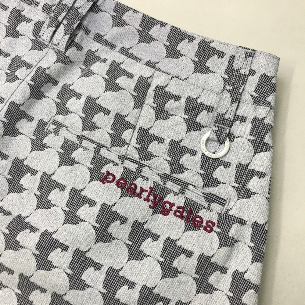 サイズ：0 PEARLY GATES パーリーゲイツ ×PEANUTS ストレッチスカート スヌーピー 総柄 グレー系 [240101369375] ゴルフウェア レディース ストスト PEARLY GATES パーリーゲイツ 裏起毛スカート スヌーピー総柄
