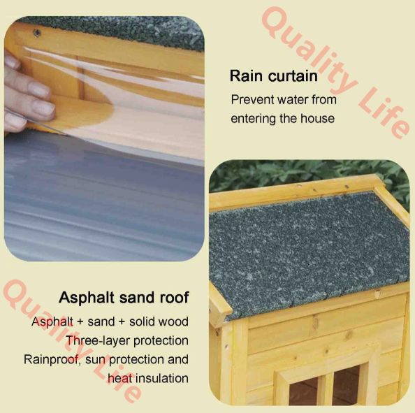 屋外 屋外用ウサギ小屋防水屋根