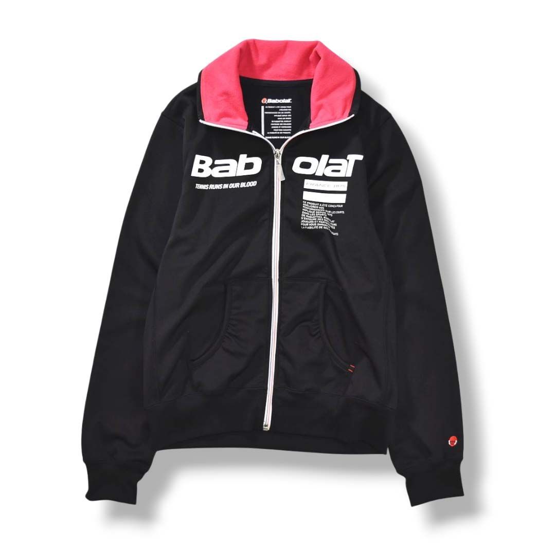 ワゴンセールも実施中。 バボラ BABOLAT テニスジャケット ジャージ トラックジャケット 裏起毛 ブルゾン テニスウェア スポーツ L ブラック レディース ジャンパー