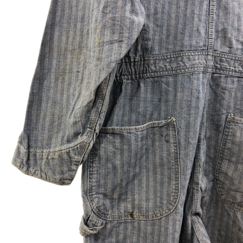70年代 BIG MAC ビックマック JCPenney オールインワン ヘリンボーン ライトブルー (メンズ 44R) 中古 古着 Q0906 70年代 BIG MAC ビックマック JCPenney オールインワン ヘリンボーン