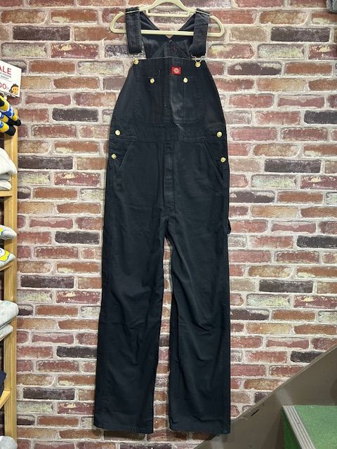 DICKIES ディッキーズ DK100 DUCK-DENIM BIB OVERALL BK RINSED BLACK Size 36 希望小売価格￥14 080- 税込 _