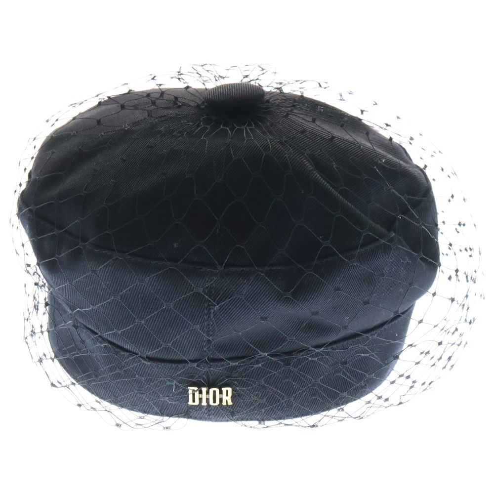 DIOR ベール付きキャスケット 帽子 86ATY920G130 ブラック 58 Christian Dior (クリスチャンディオール) Arty アーティー