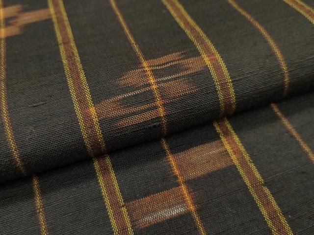 平和屋本店□極上 国指定重要無形文化財 本場久米島紬 手織 逸品