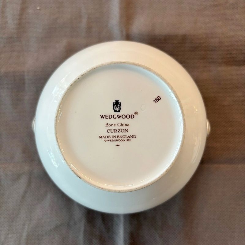 ウェッジウッド カーゾン シュガーポット ＆クリーマー ＆ プレート 3