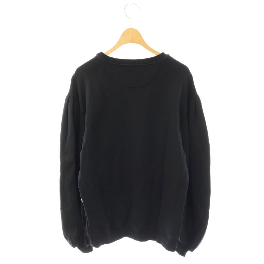 ヴァレンティノ ヴァレンチノ VALENTINO Vロゴ バルーンスリーブ プルオーバー トレーナー XS 黒 ブラック |AT OS