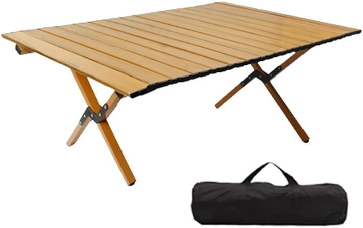 AZNABLE アウトドアテーブル 折りたたみ ロールテーブル ロールトップ コンパクト