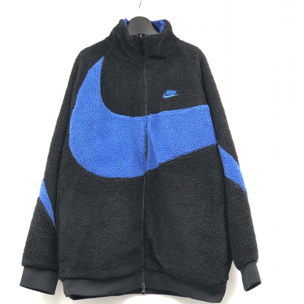中古】NIKE ビッグスウッシュリバーシブルボアジャケット サイズXXL 