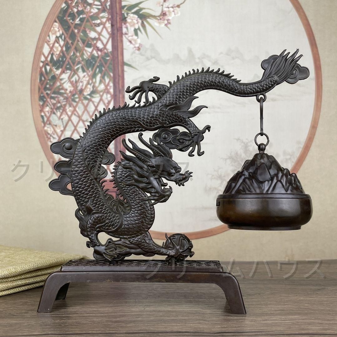 銅細工 鎏金盤竜香炉 室内香炉 香道具 装飾品 工芸品 美術品 置物 銅細工 鎏金盤竜香炉 室内香炉 香道具 装飾品 工芸品 美術品