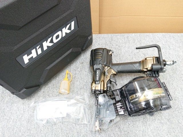 ハイコーキ 75mm 高圧ロール釘打機 NV75HR2 S パワー切替機構付 ハイゴールド ケース 品番違い 付き