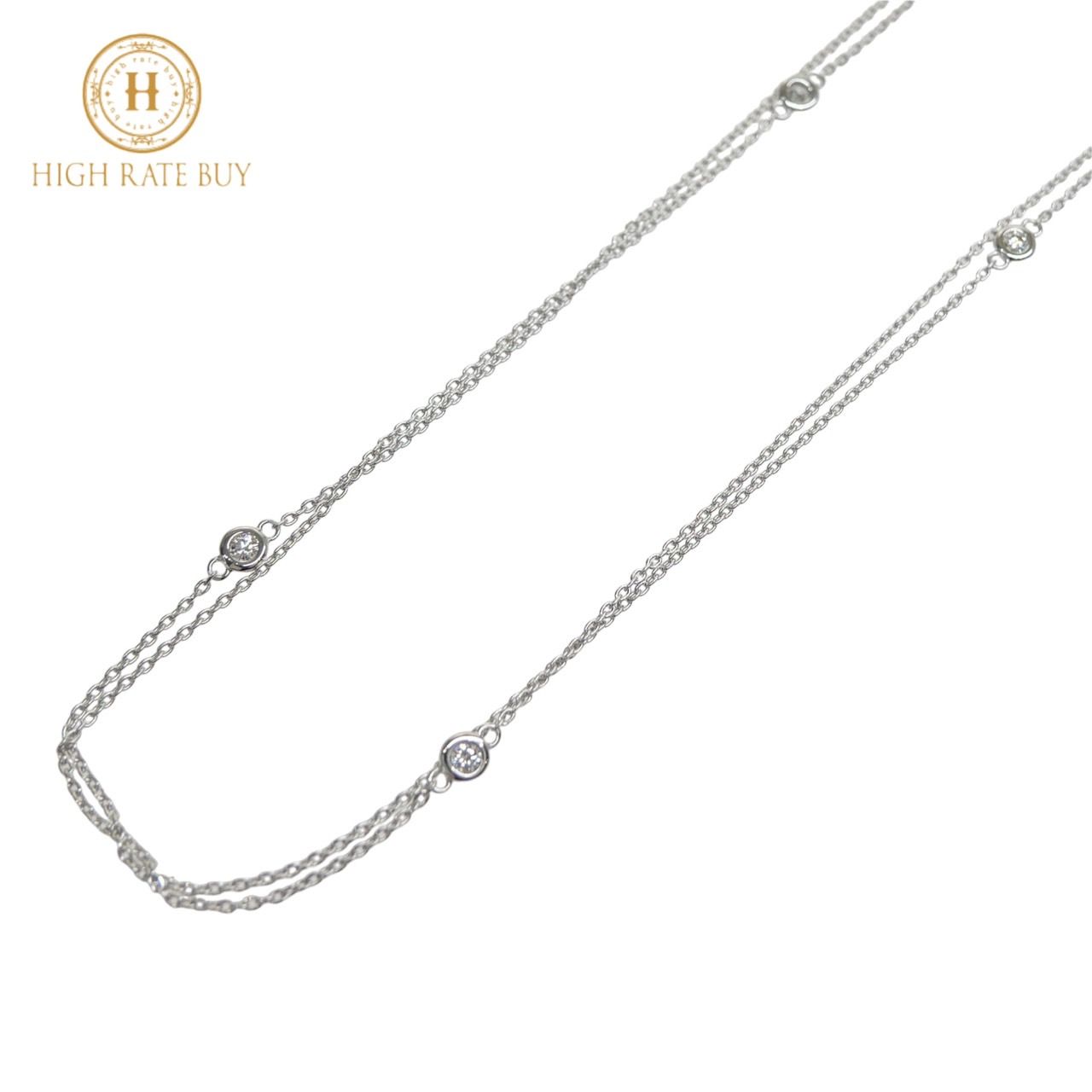 未使用品】TASAKI タサキ 田崎真珠 8P ダイヤモンド ロングネックレス 