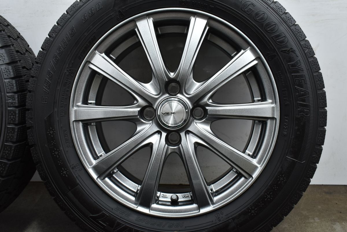 2023年製 バリ溝】VEX 15in 5.5J +43 PCD100 グッドイヤー アイスナビ7 