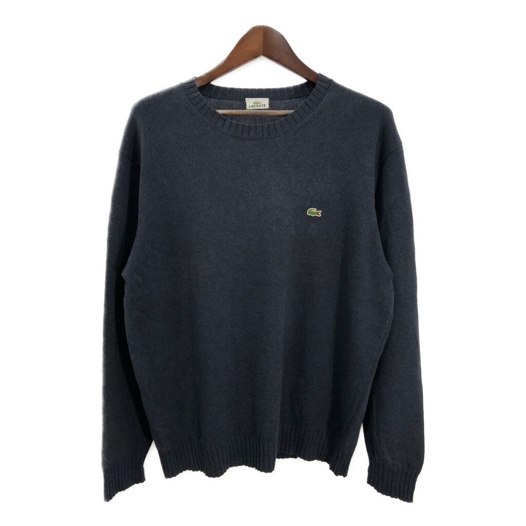 LACOSTE ラコステ ウール ニット セーター ネイビー (メンズ 6) 中古 古着 S0473