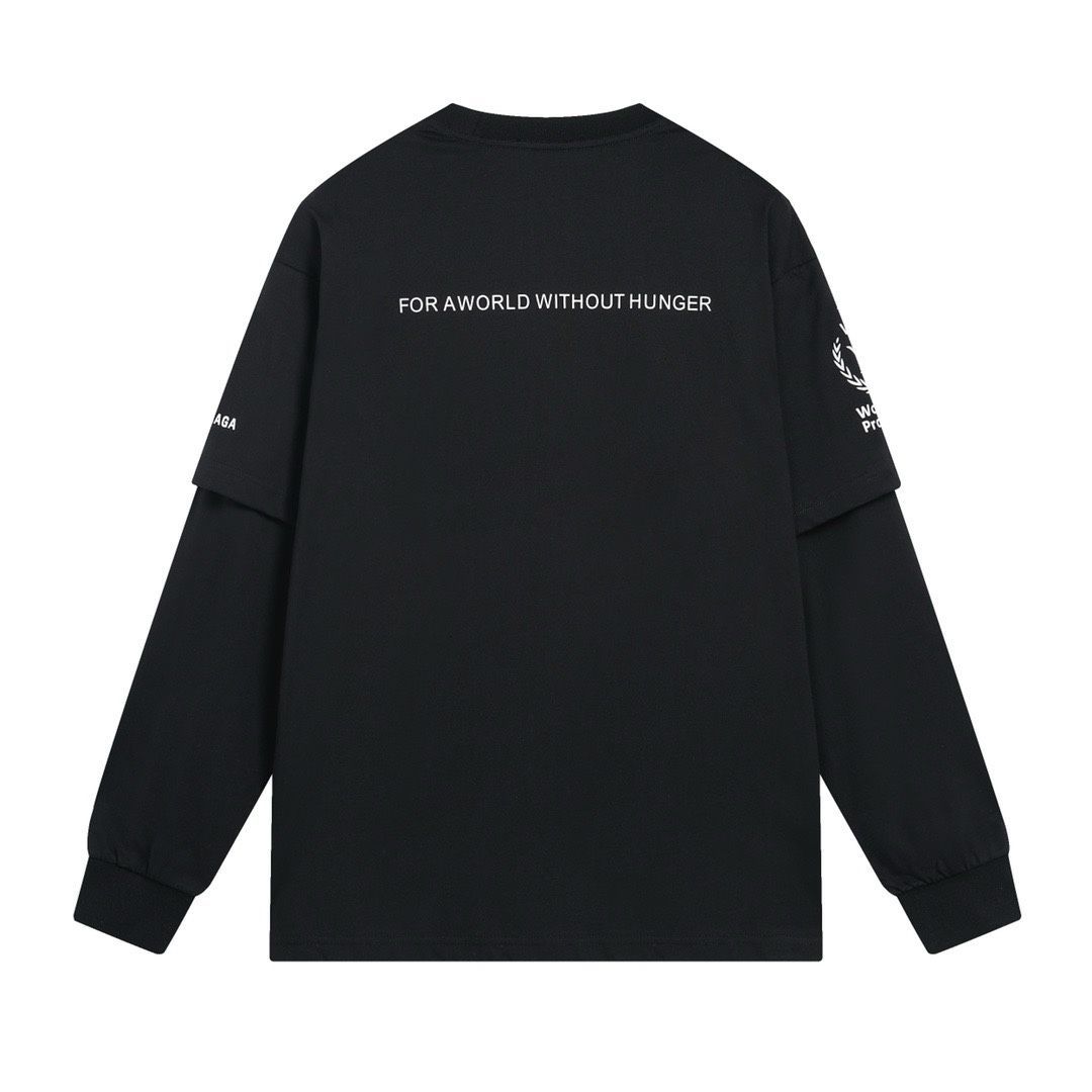 BALENCIAGA バレンシアガ 長袖 シャツ Balenciaga バレンシアガ ユニセックス レタープリント 長袖T